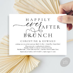 Invitation Mariage Elopement, Heureux Jamais Après Brunch