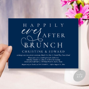 Invitation Mariage Elopement, Heureux Jamais Après Brunch