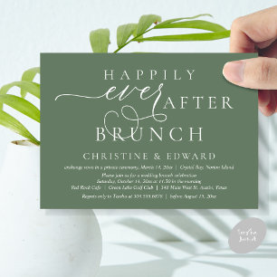 Invitation Mariage Elopement, Heureux Jamais Après Brunch