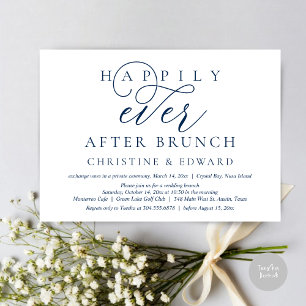 Invitation Mariage Elopement, Heureux Jamais Après Brunch