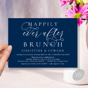 Invitation Mariage Elopement, Heureux Jamais Après Brunch
