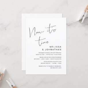 Invitation Mariage Elopement, Il est temps