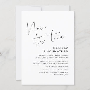 Invitation Mariage Elopement, Il est temps