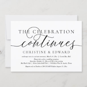Invitation Mariage Elopement, La Célébration Continue À Invit