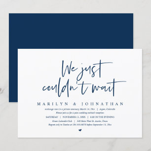 Invitation Mariage Elopement, Nous ne pouvions pas attendre I