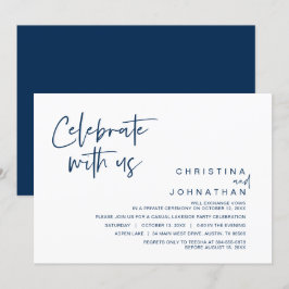 Invitation Mariage Elopement Party, Célébrez avec nous