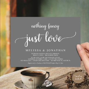 Invitation Mariage Elopement, Rien De Fancy Just Love Diner