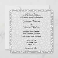 Mariage Empreinte de léopard gris et blanc