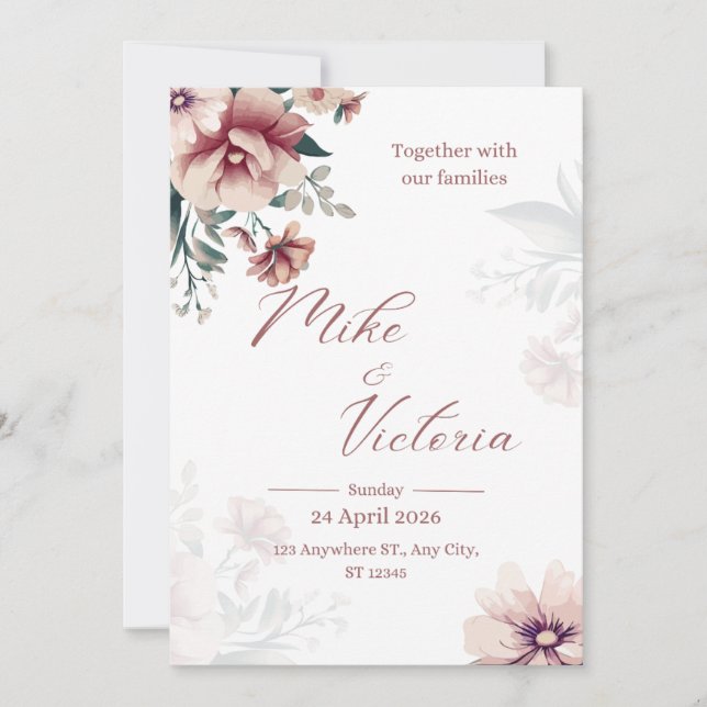 Invitation Mariage en (Devant)