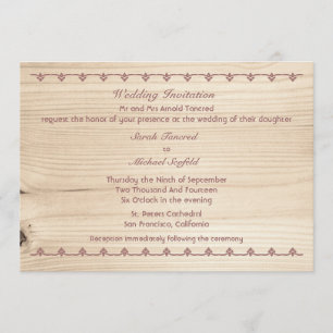 Invitation Mariage en bois