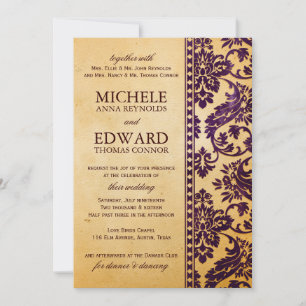 Invitation Mariage en dentelle vintage