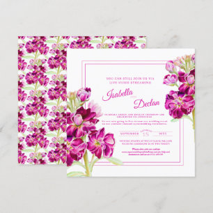 Invitation Mariage en direct de la fleur stock rose