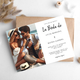 Invitation Mariage en espagnol | Calligraphie La Boda De Phot