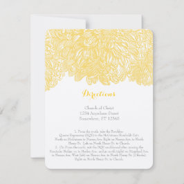 Invitation Mariage en fleur Dahlia jaune Iris