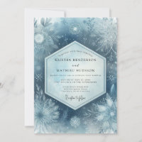Mariage en forêt hivernale givré bleu ardoise