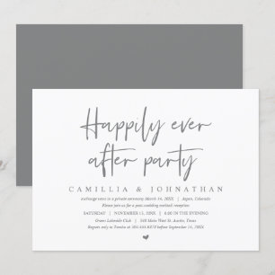 Invitation Mariage en fuite, fête de bonheur éternel