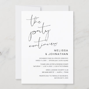 Invitation Mariage en fuite, La fête continue