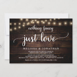 Invitation Mariage en fuite, rien de fantaisiste juste de l'a