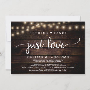 Invitation Mariage en fuite, rien de fantaisiste juste de l'a
