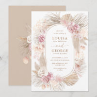 Mariage en laiton flou tropical Boho Pampas