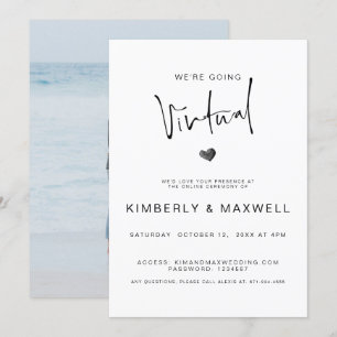 Invitation Mariage en ligne élégant virtuel photo