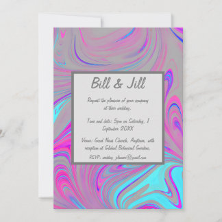 Invitation Mariage en marbre liquide