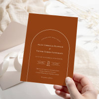 Mariage en terre cuite Boho Arch simple