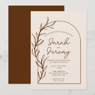Invitation Mariage en terre cuite brûlée de Bohême Invitat