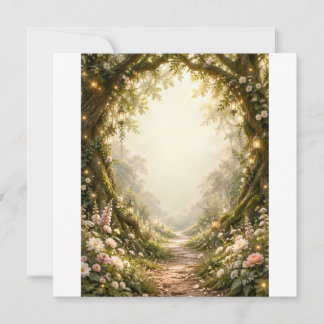 Invitation Mariage enchanté en forêt - Magie dans la forêt en