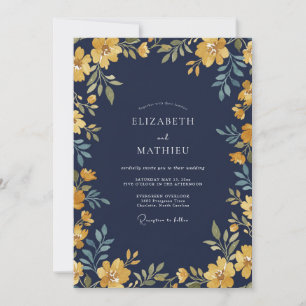 Invitation Mariage Encre Ambre Eucalyptus