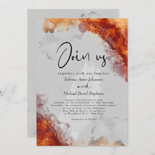 Invitation MARIAGE   Encre d'alcool en terre cuite gras