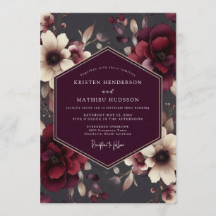Invitation Mariage énigmatique et lunatique de Bourgogne