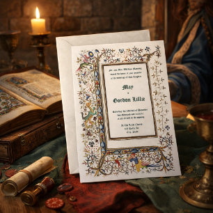 Invitation Mariage enluminé médiéval ca. 1415