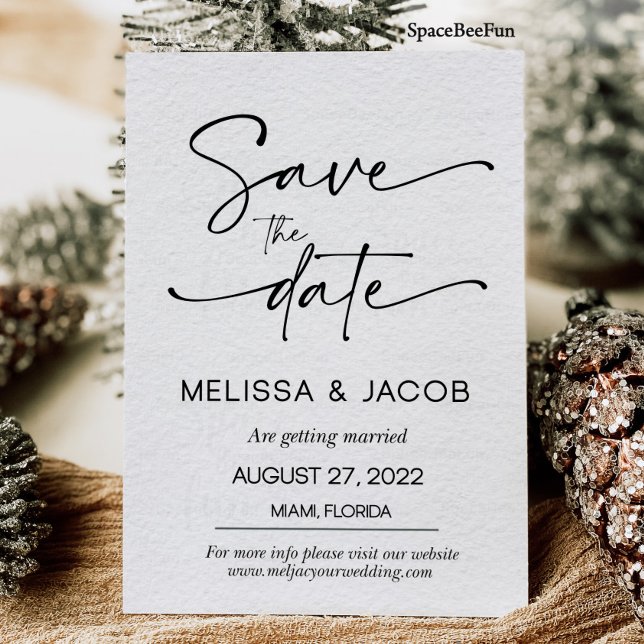 Invitation Mariage Enregistrer La Date Moderne Minimalisme Cl (wedding save the date,modern save the date,vintage save the date,wedding announcement,save the date,)