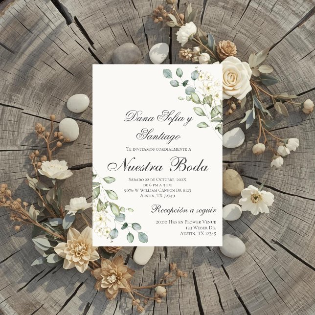 Invitation Mariage espagnol de verdure (Créateur téléchargé)