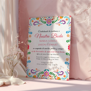 Invitation Mariage Espagnol Floral Coloré Élégant Fiesta