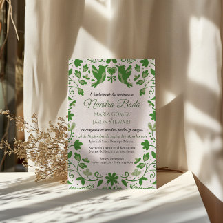 Invitation Mariage Espagnol Romantique à l'Esthétique Florale