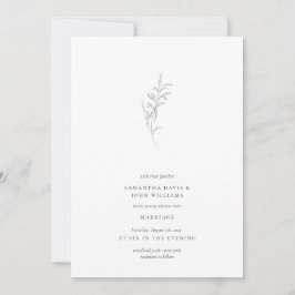 Invitation Mariage esthétique minimaliste moderne