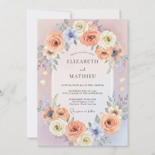 Invitation Mariage Estival Radieux aux Pêches