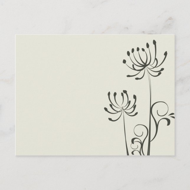 Invitation mariage Et Événement Croquis Floral (Devant)