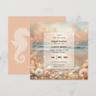 Invitation Mariage Étincelle de Bord de Mer et Rêves de Couch