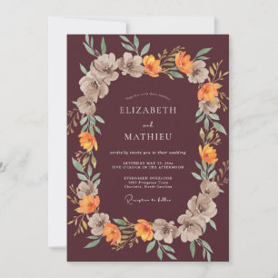 Invitation Mariage Eucalyptus au Feuillage Ambre