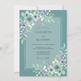 Invitation Mariage Eucalyptus au Feuillage d'Améthyste Sarcel