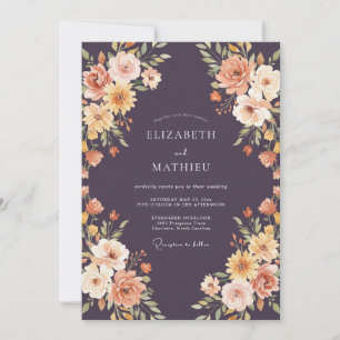 Invitation Mariage Eucalyptus au Feuillage en Terracotta de P