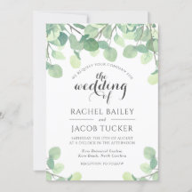 Mariage Eucalyptus Green Watercolor