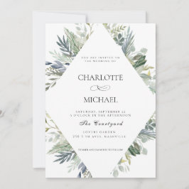 INVITATION MARIAGE EUCALYPTUS MODERNE