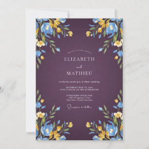 Invitation Mariage Eucalyptus Muté au Feuillage de Pervenche