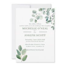 Mariage Eucalyptus Sage Vert Aquarelle