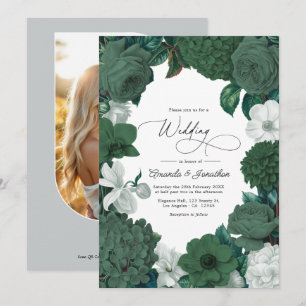 Invitation Mariage Evergreen, Juniper & Blanche-Neige