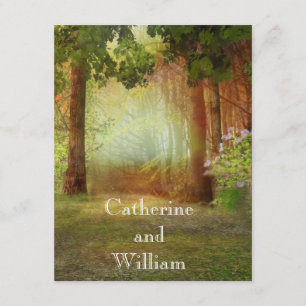 Invitation Mariage extérieur élégant décontracté de forêt en
